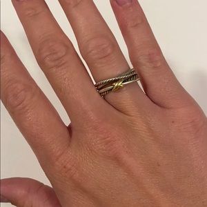 David Yurman X Crossover Ring, Size 7